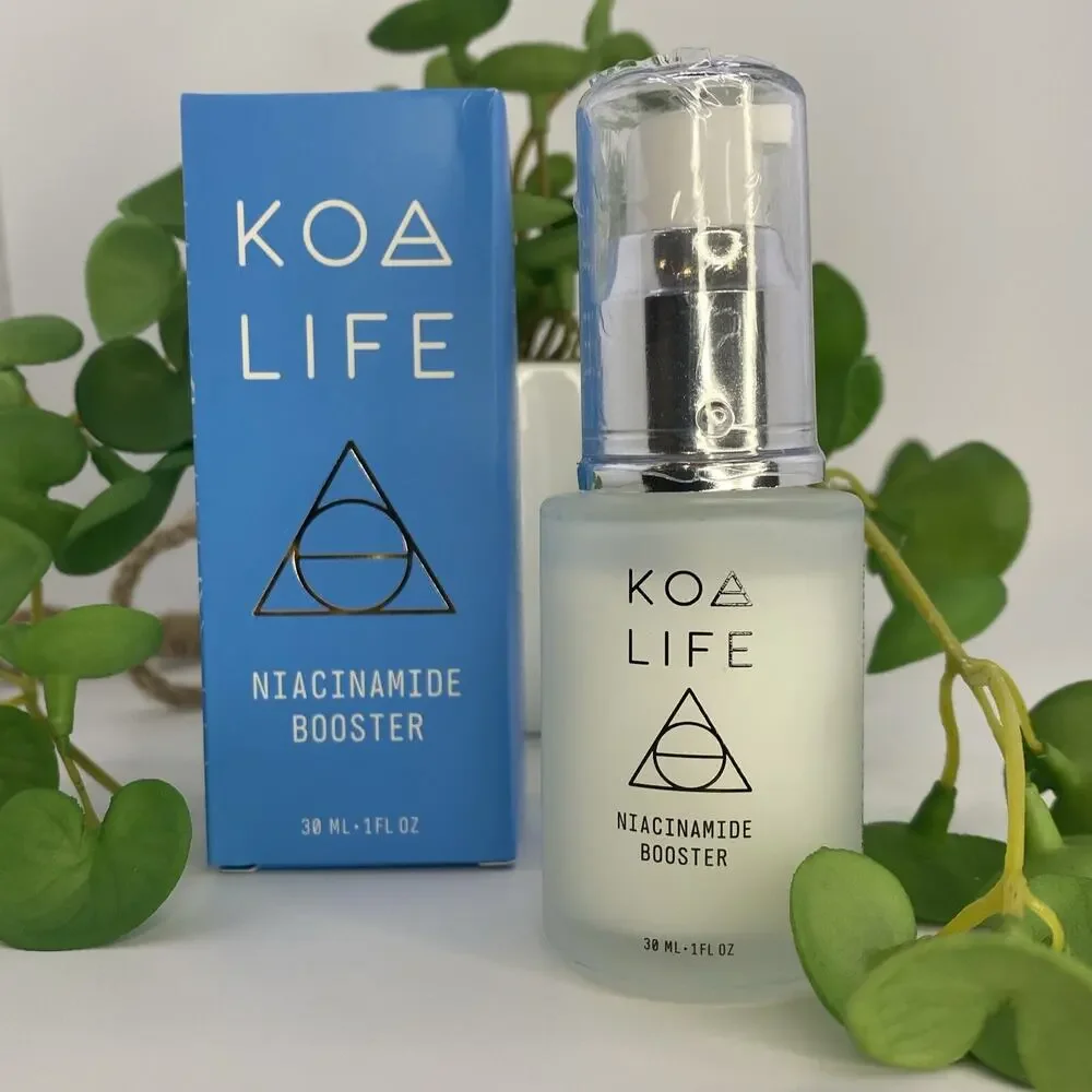 NIB KOA LIFE Niacinamide Booster 1 Oz Face Antiaging Hydration VeganCruelty Free